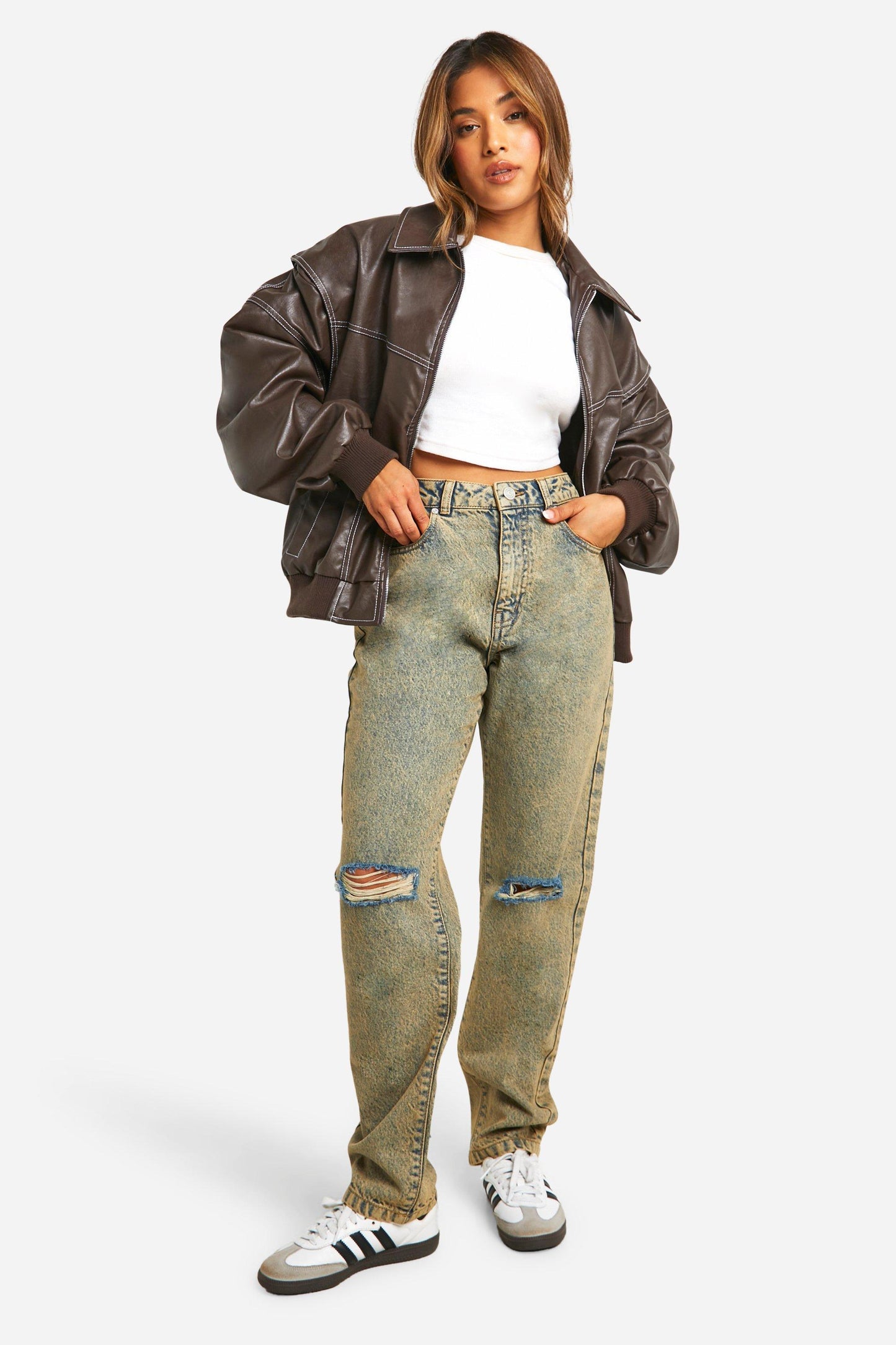 Ariadna® | Leather bomber jacket