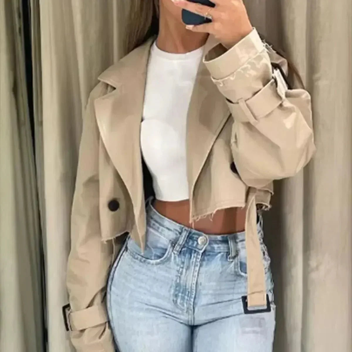 Dorothy | Women's Cropped Belted Coat
