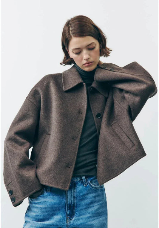Carolyn | Women's Cropped Oversized Jacket