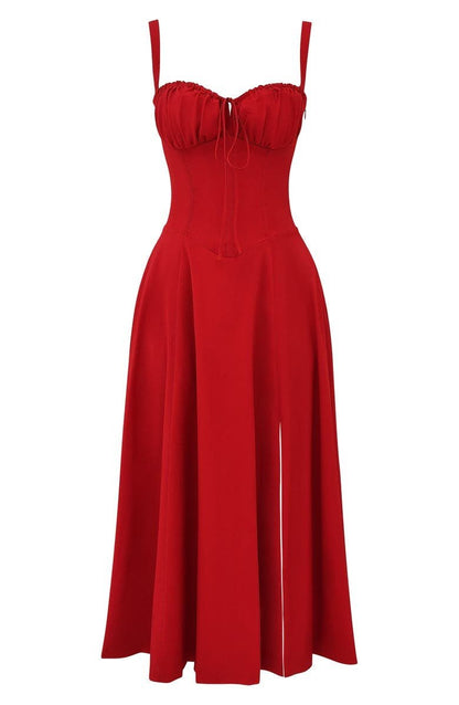 Margaret | Corset Midi Dress - Elegant, figure-flattering style