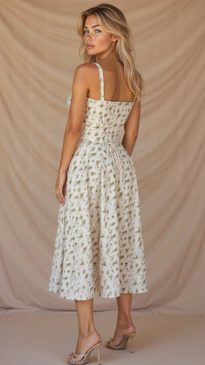 Margaret | Corset Midi Dress - Elegant, figure-flattering style