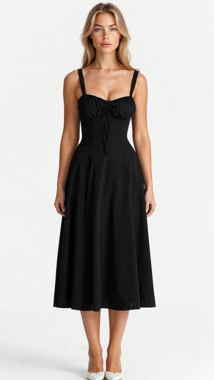 Margaret | Corset Midi Dress - Elegant, figure-flattering style