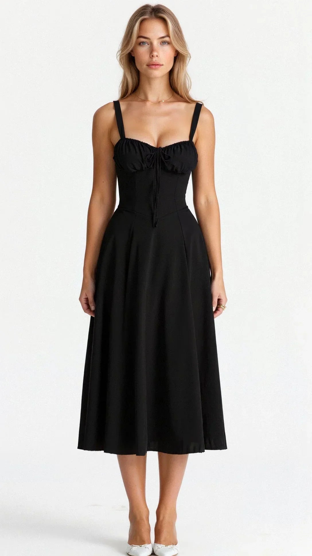 Nora | Elegant Floral Bustier Midriff Waist Shaper Dress