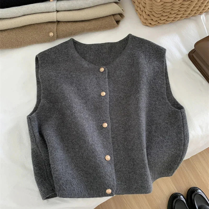 Marlene | Women's Button-Front Knit Sweater Vest