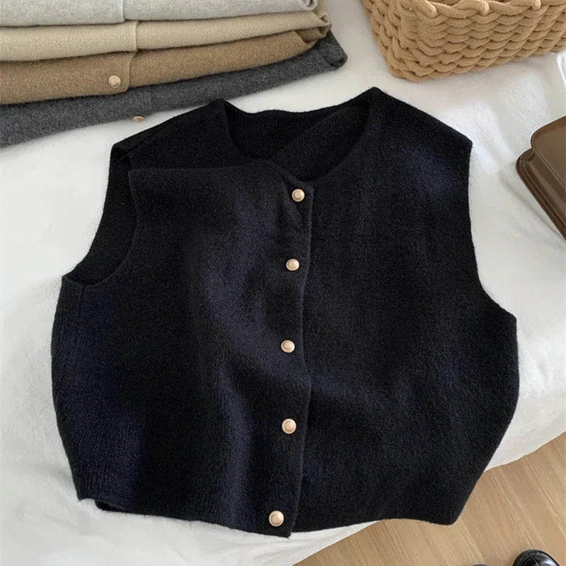 Marlene | Women's Button-Front Knit Sweater Vest