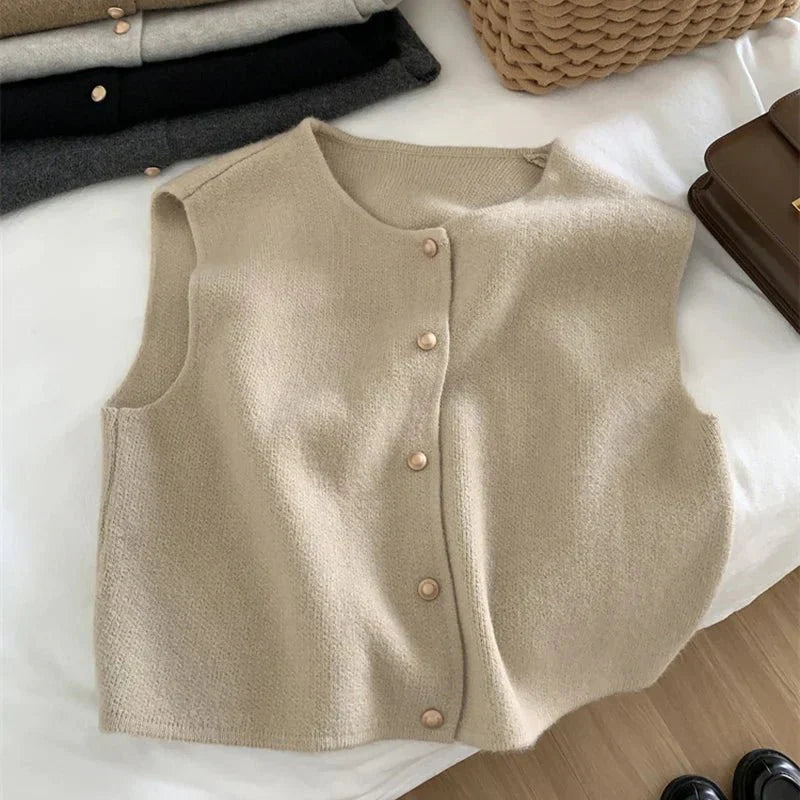 Marlene | Women's Button-Front Knit Sweater Vest
