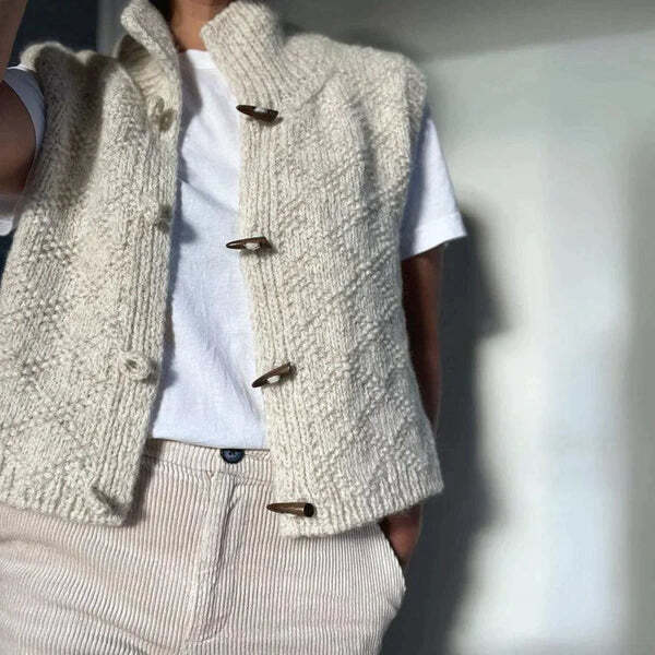 Susan | Women's Button Front Knitted Vest