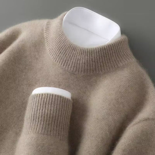 Berta | Classic cashmere sweater with beef neck