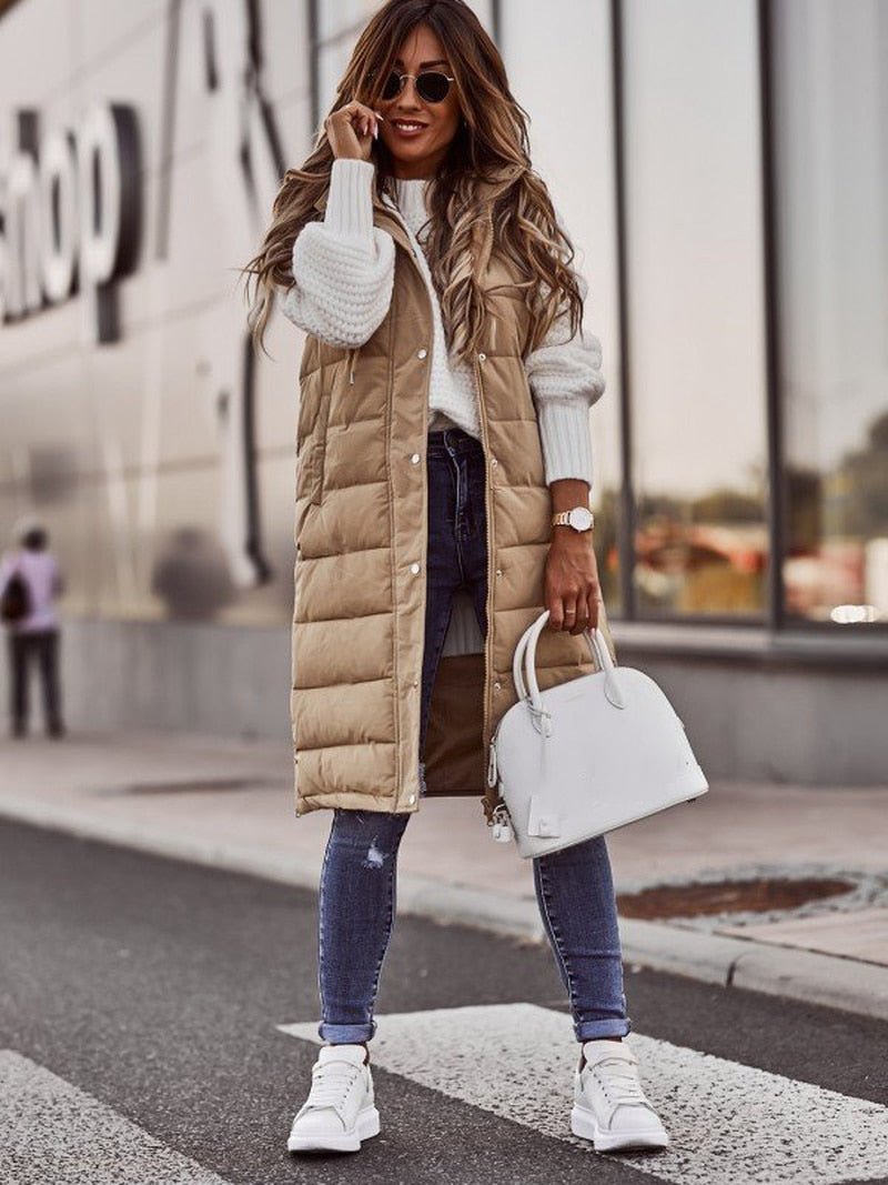 Aranzazu® | Knee-length quilted vest for women