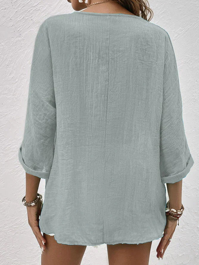 Brunskill® | Linen Shirt With V-Neck