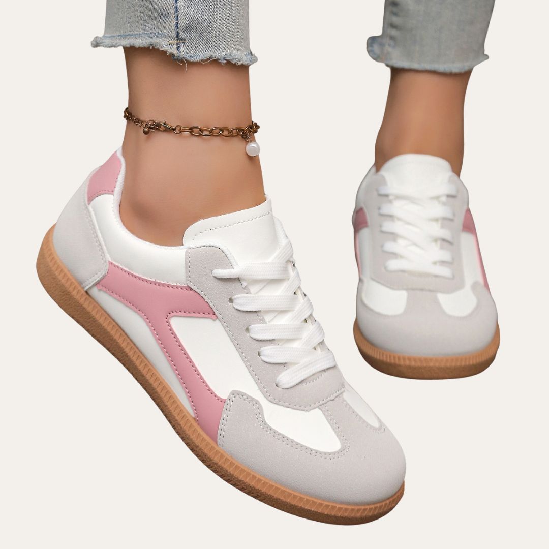 Katherine | Comfortable Stylish Faux Leather Sneakers for Women