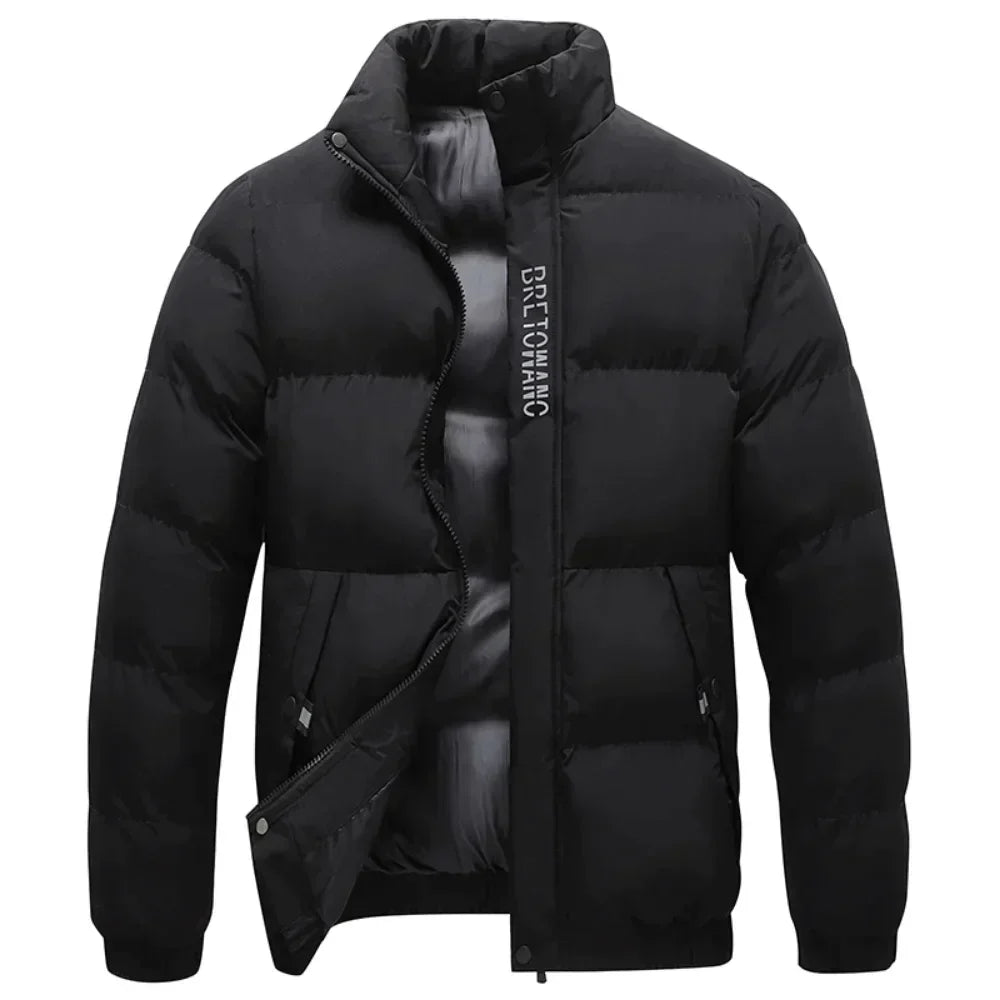 Omar | Men's Stand Collar Zip-Up Puffer Jacket