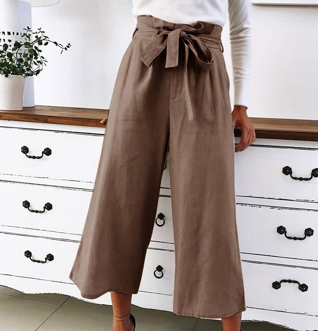 Cristina® | Pants with high waist and wide legs