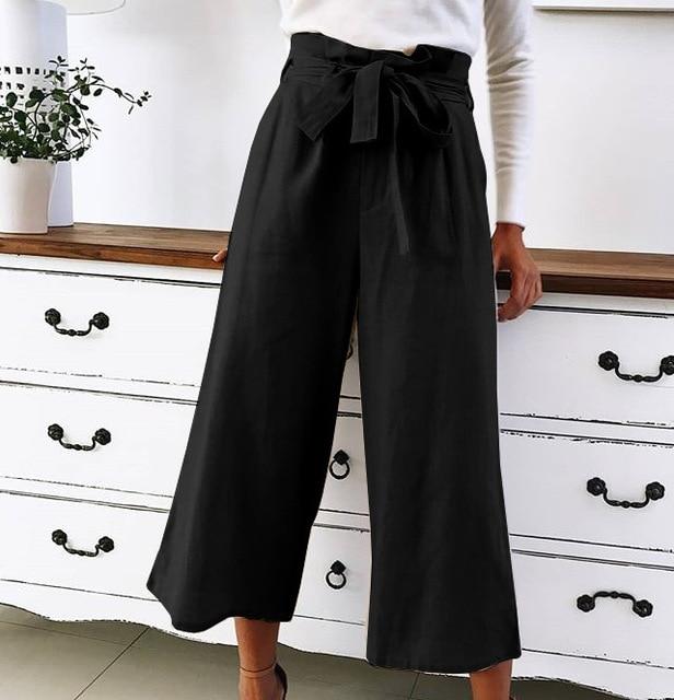 Cristina® | Pants with high waist and wide legs