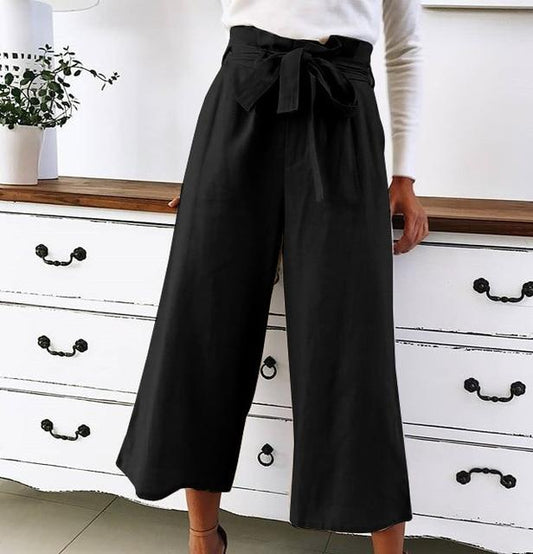 Cristina® | Pants with high waist and wide legs