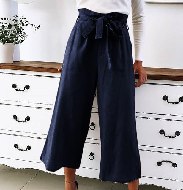 Cristina® | Pants with high waist and wide legs