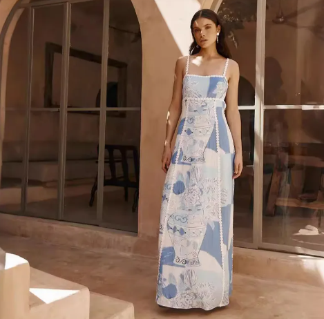 Carmen® | Lace dress with straps and floral print