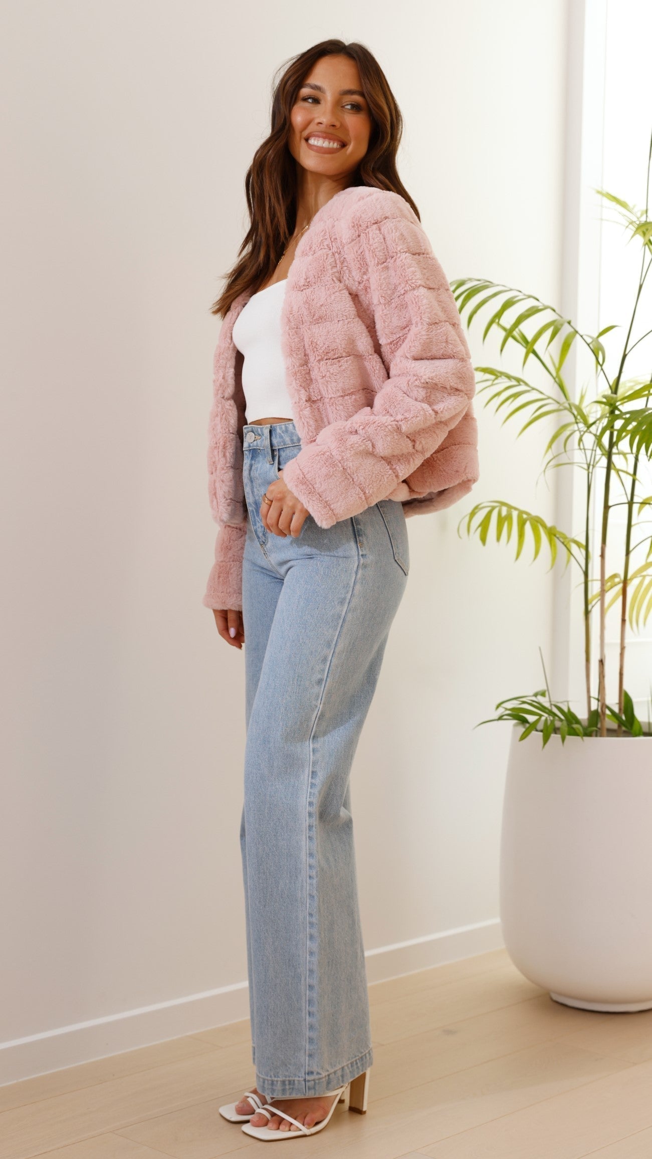 Nancy | Women's Cropped Faux Fur Jacket