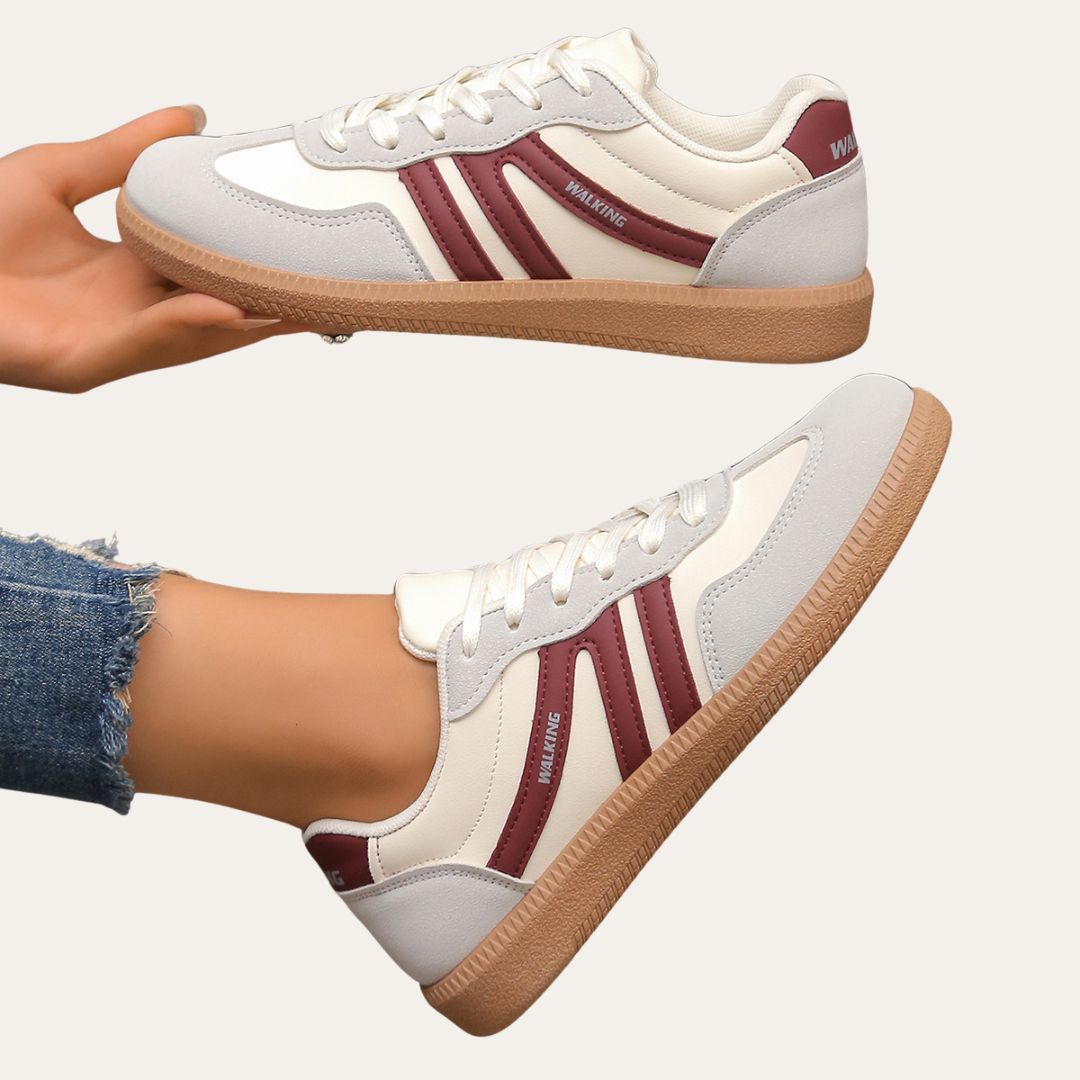 Katherine | Comfortable Stylish Faux Leather Sneakers for Women