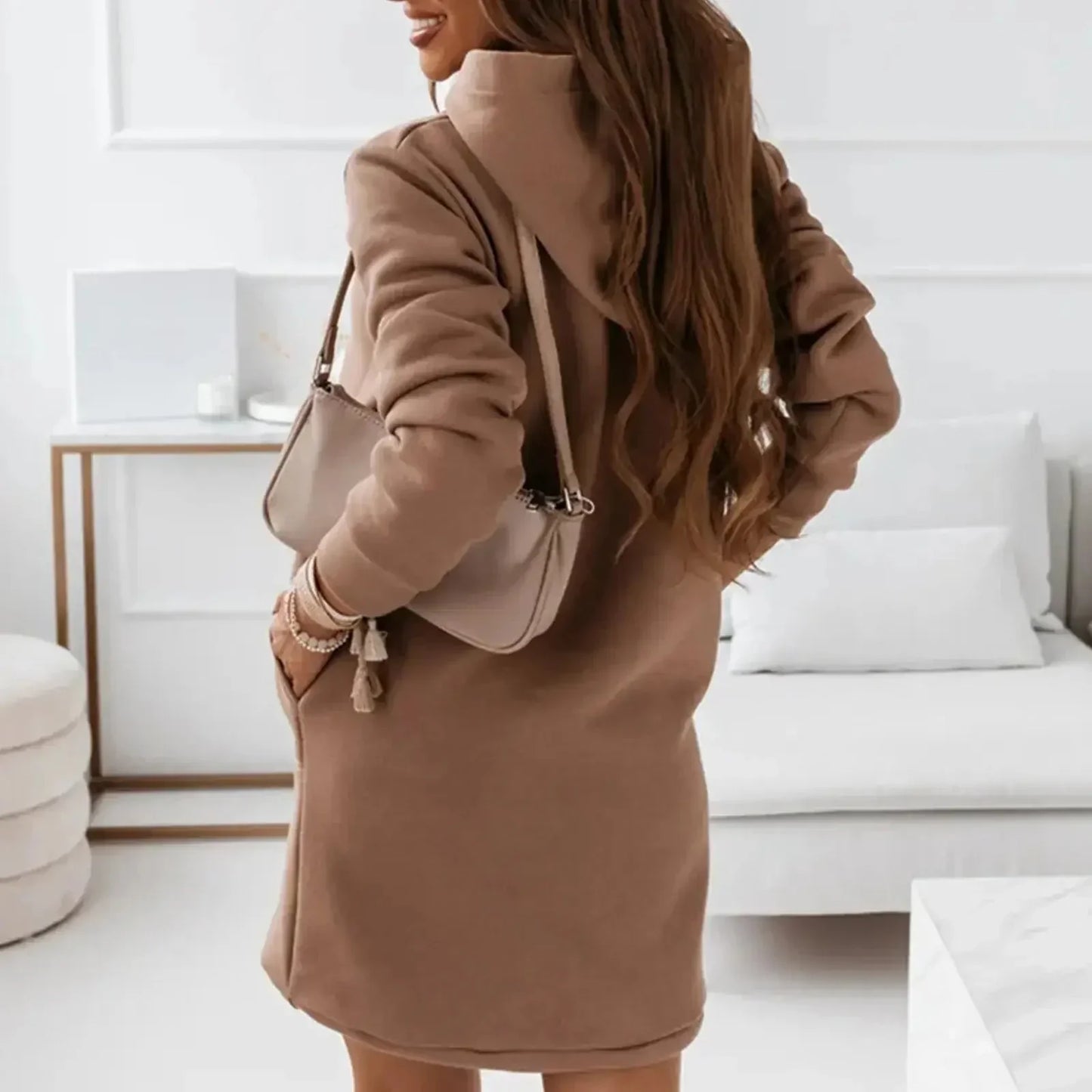 Dolores | Cozy bathrobe with hood and pockets
