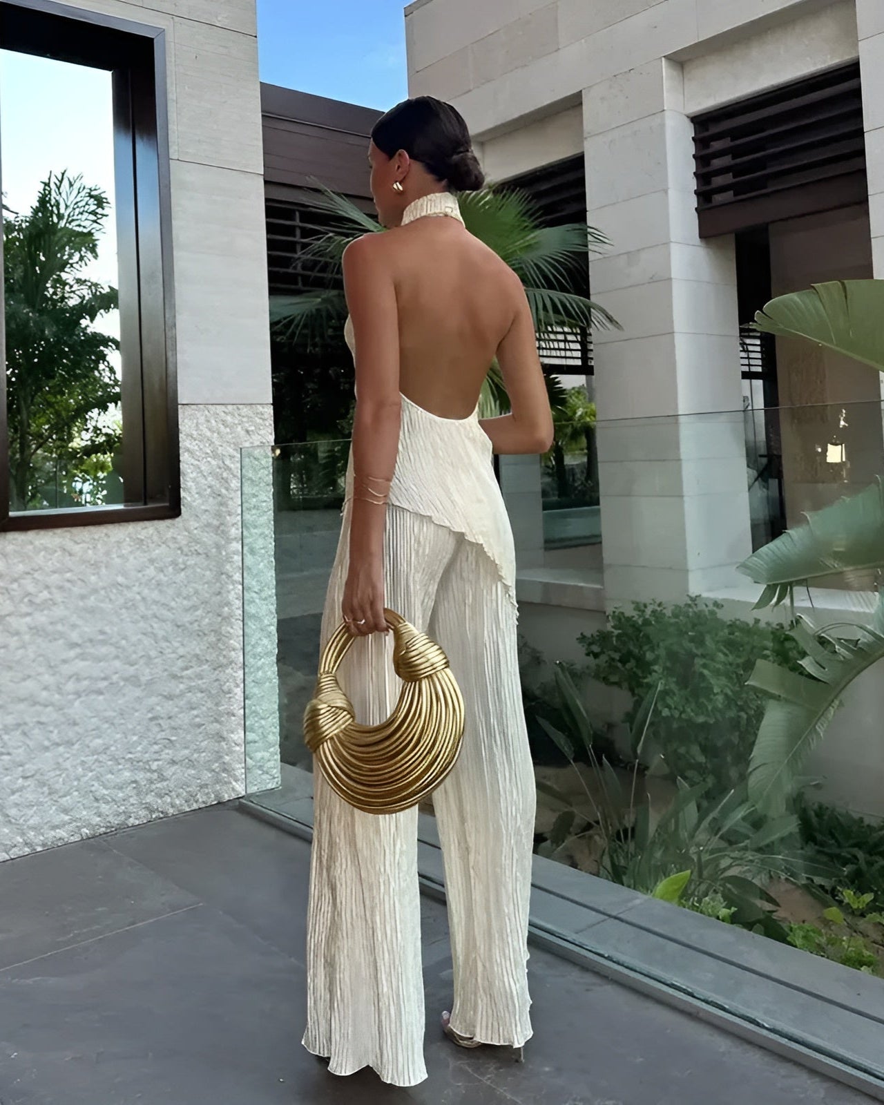 Madison | Elegant Asymmetrical Backless Jumpsuit for Women