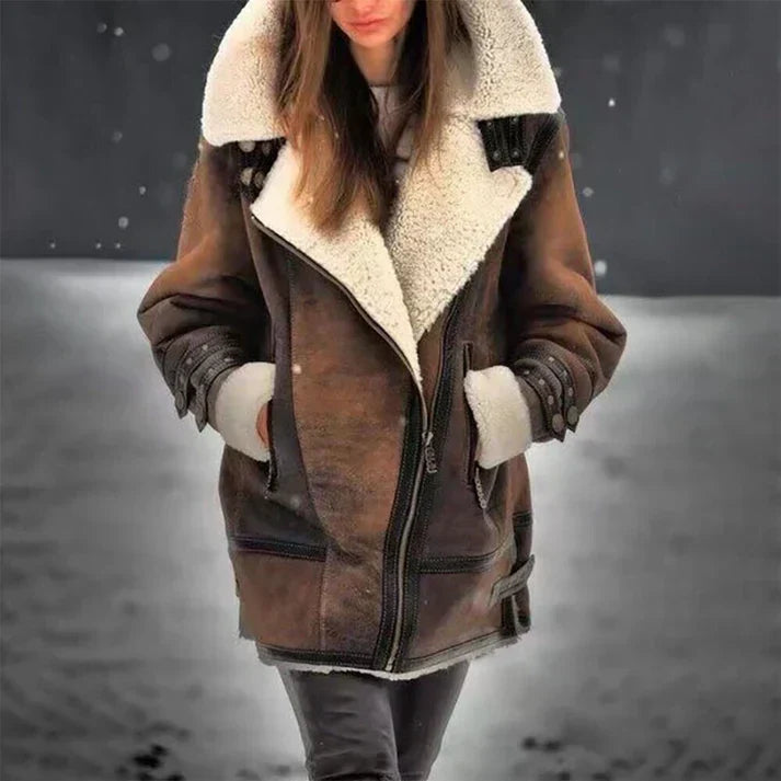 Dayana® | Sherpa suede jacket for women
