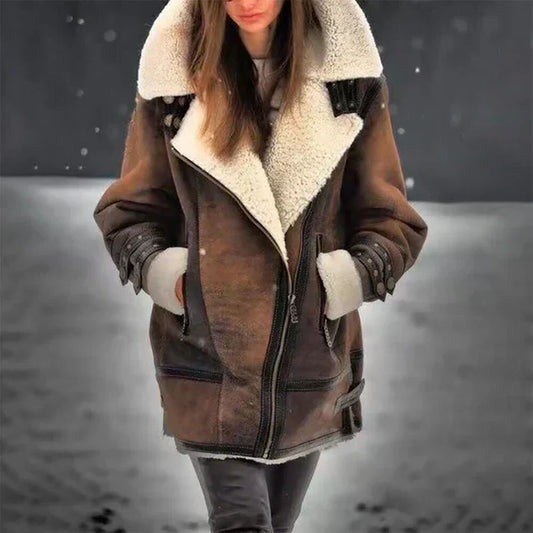 Dayana® | Sherpa suede jacket for women