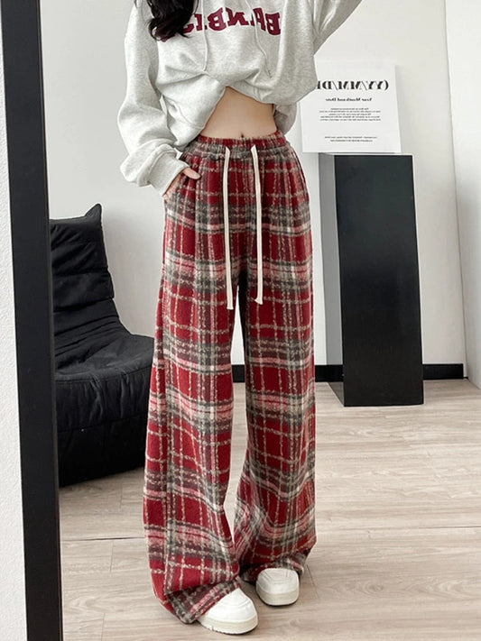 Doris® | Vintage tartan wool trousers