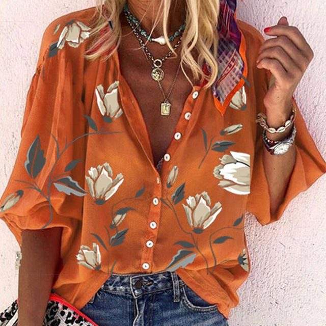 Camila® | Elegant Blouse Mit Floralem Design & Comfort