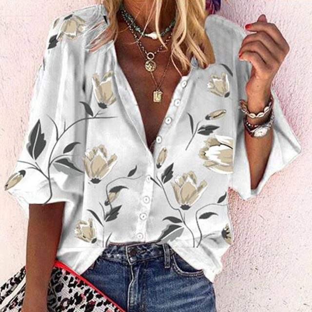 Camila® | Elegant Blouse Mit Floralem Design & Comfort