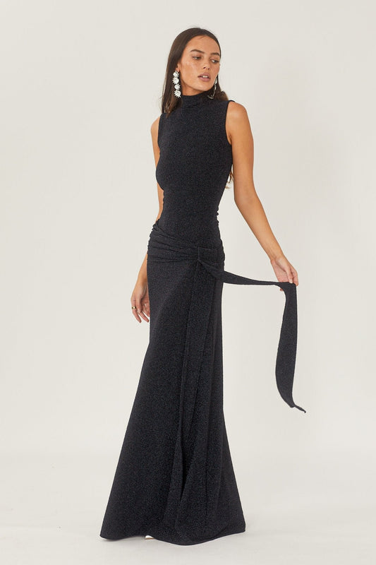 Ariana® | Maxi knit dress with metal ties