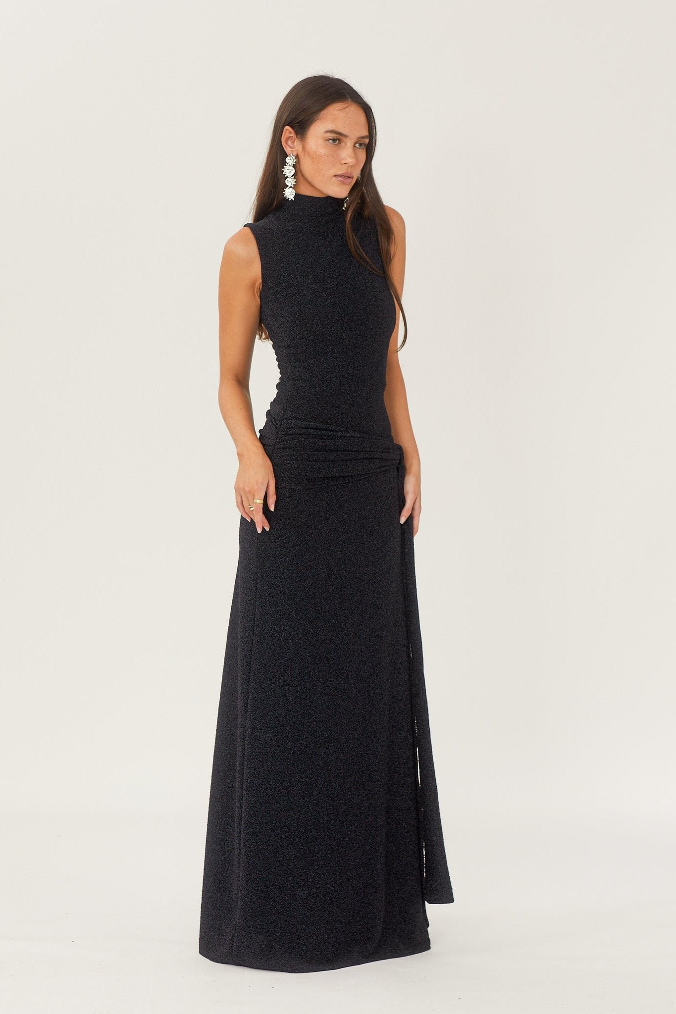 Ariana® | Maxi knit dress with metal ties