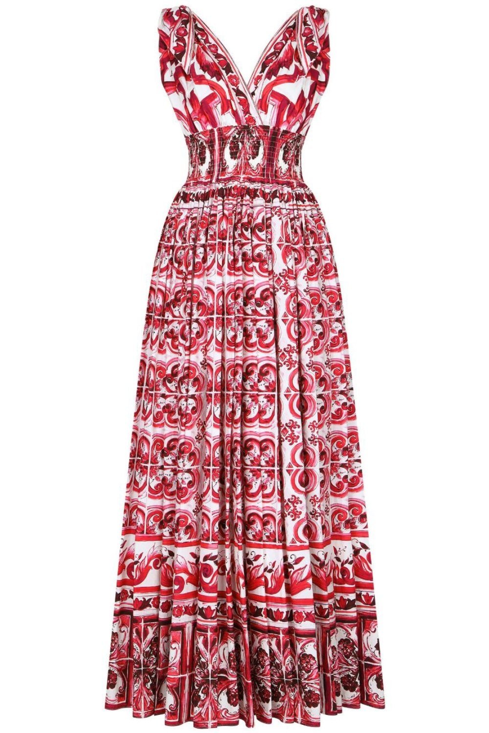 Barbara® | Printed maxi dress with tied straps
