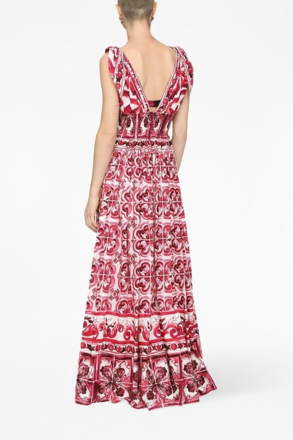 Barbara® | Printed maxi dress with tied straps