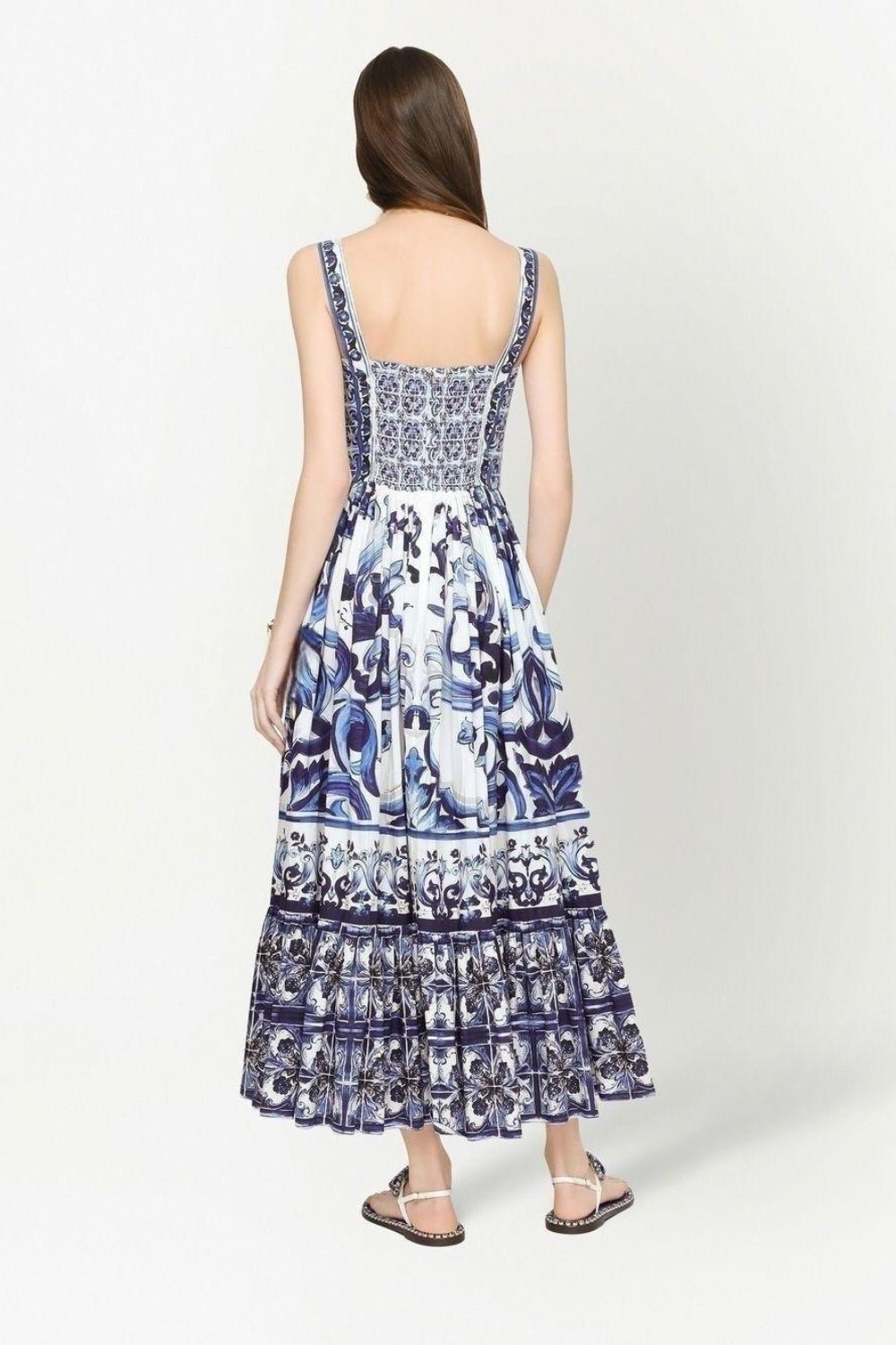 Beatriz® | Printed maxi dress with ruffle straps