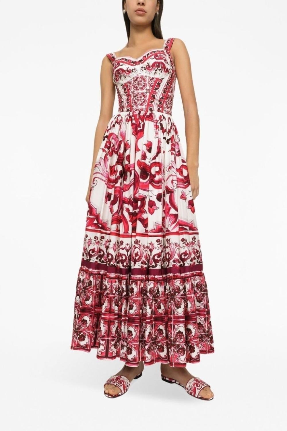 Beatriz® | Printed maxi dress with ruffle straps