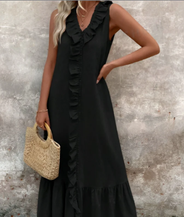 Sophie | Elegant Maxi Plissé Dress for Women