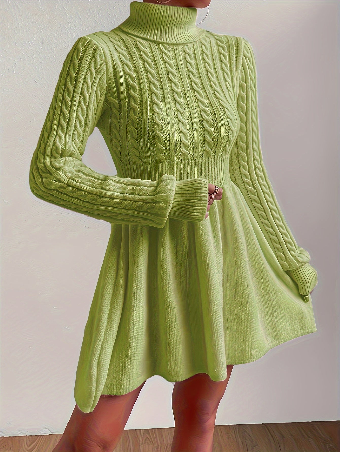 Andrea® | Elegant A-Line Knitted Dress Made Of Fine Wool