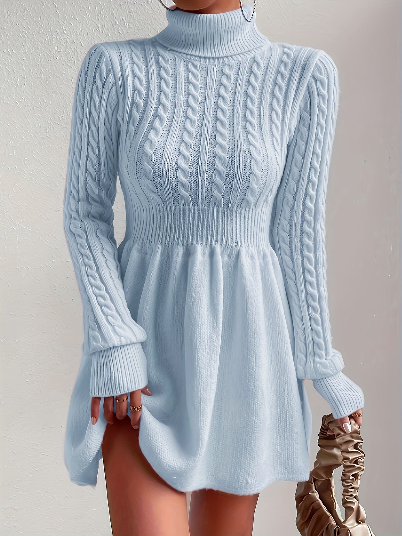 Andrea® | Elegant A-Line Knitted Dress Made Of Fine Wool