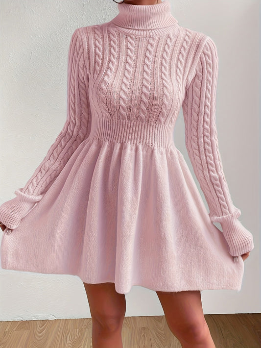 Andrea® | Elegant A-Line Knitted Dress Made Of Fine Wool