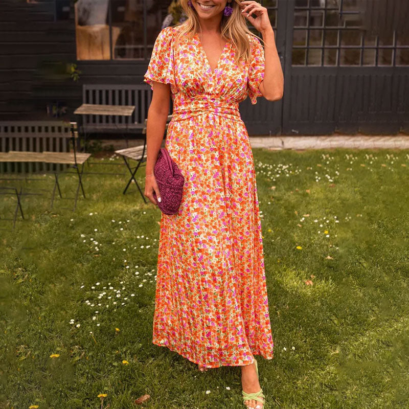 Camille | Elegant V-Neck Dress for Modern Women