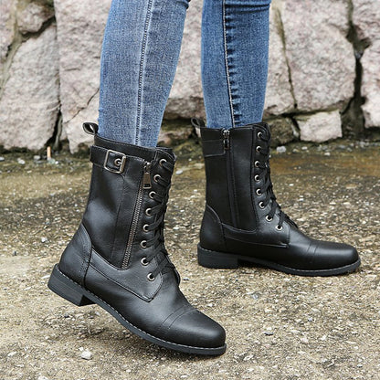 Hazel | Women's Combat Lace-Up Boots