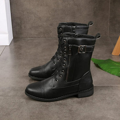Hazel | Women's Combat Lace-Up Boots