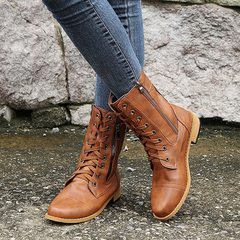 Hazel | Women's Combat Lace-Up Boots