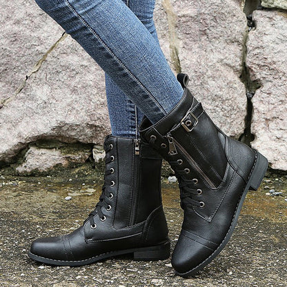Hazel | Women's Combat Lace-Up Boots