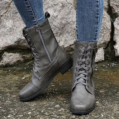 Hazel | Women's Combat Lace-Up Boots