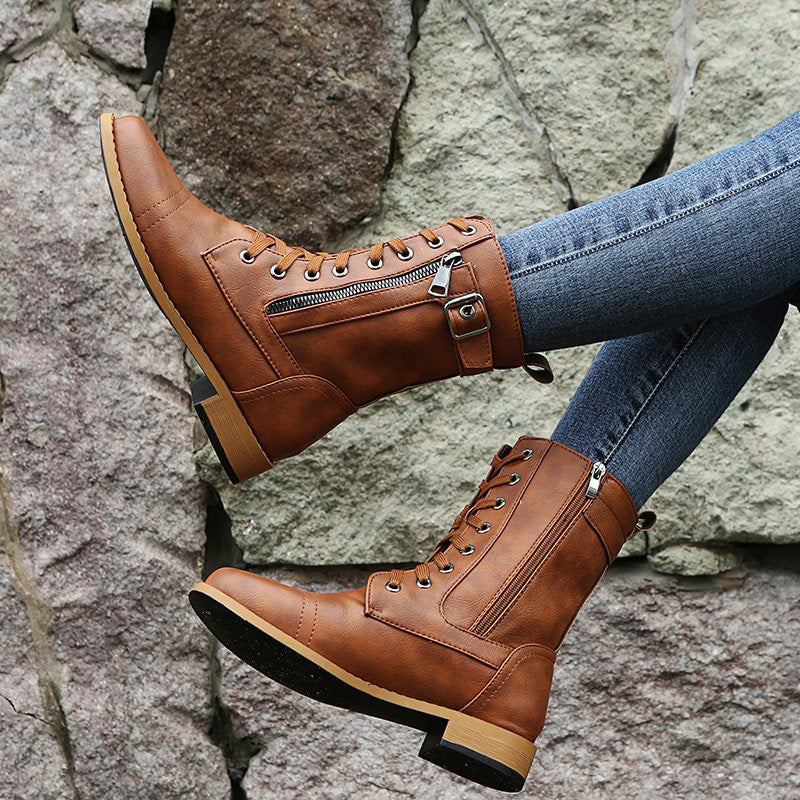 Hazel | Women's Combat Lace-Up Boots