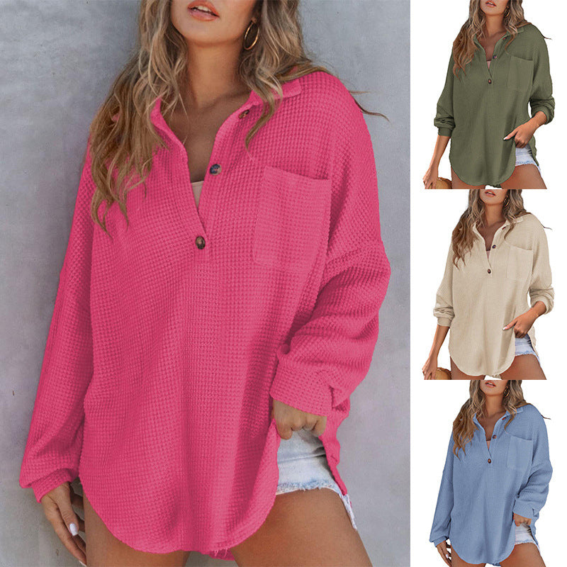 Brianna® | Casual waffle knit shirt