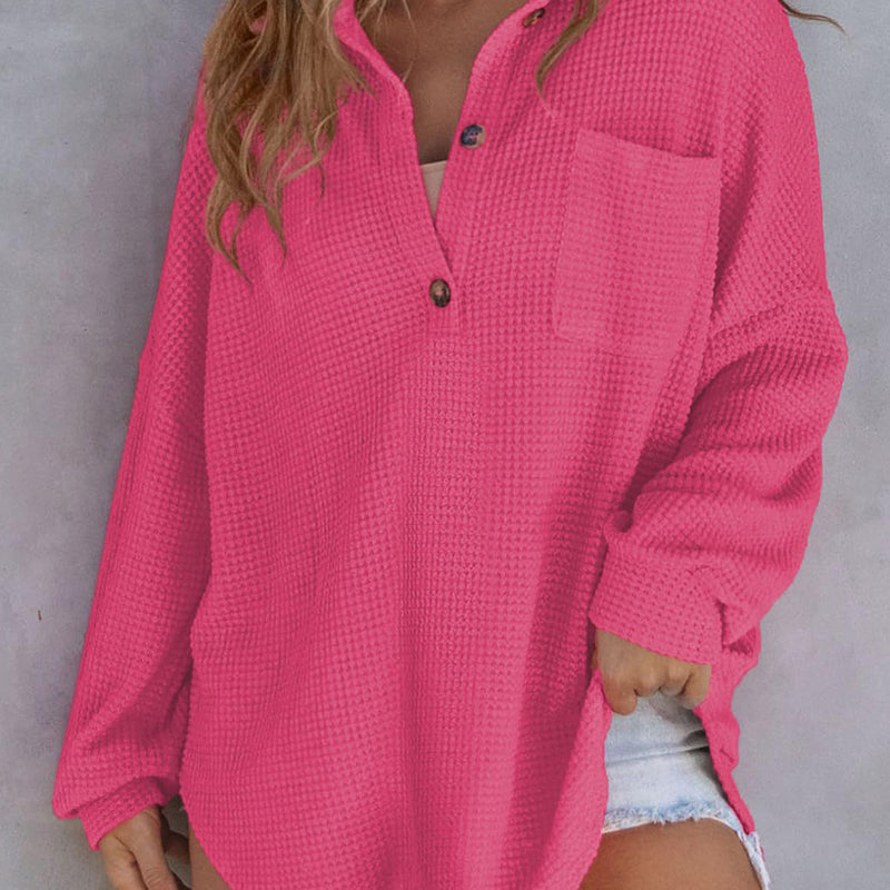 Brianna® | Casual waffle knit shirt
