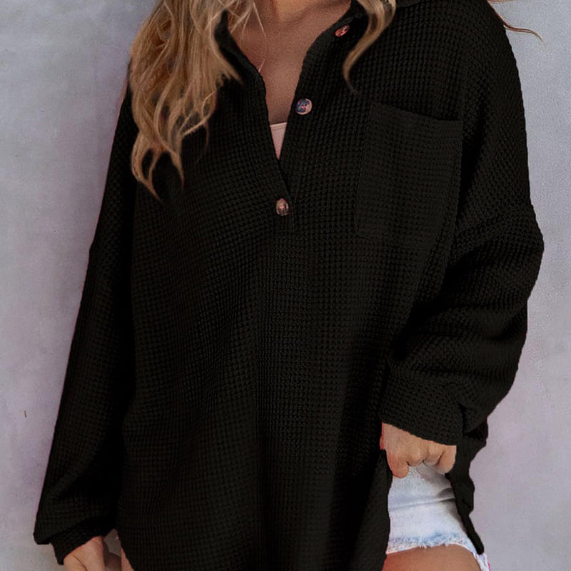 Brianna® | Casual waffle knit shirt